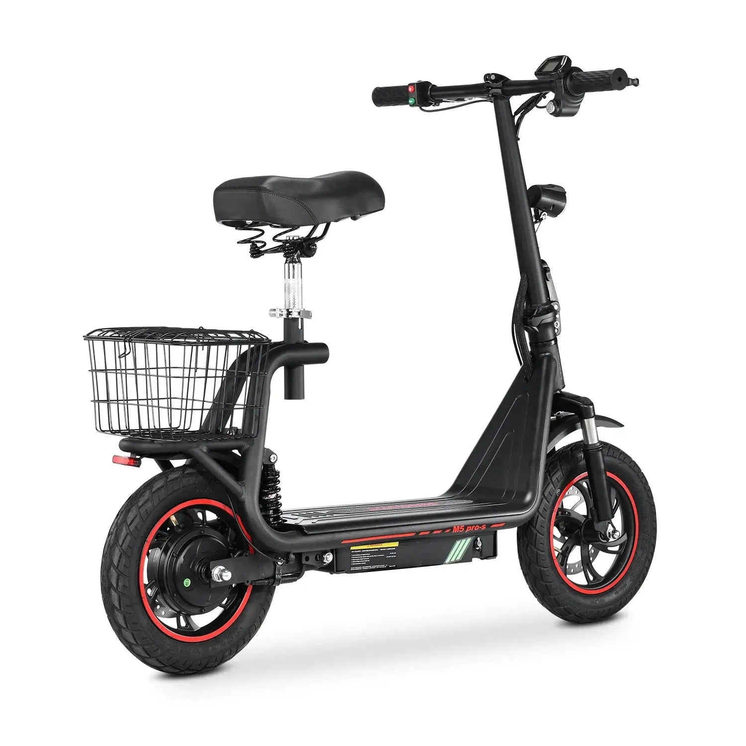 Scooter elétrica HONEY WHALE M5 Pro-S para adulto, pneus de 12 polegadas, scooter elétrica para homem, bateria de 500 W, 48 V e 13 AH, scooter elétrica urbana para mulher