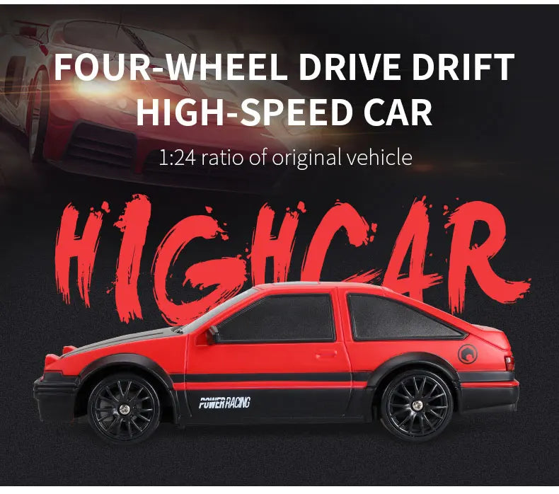 Carro Super Drift RC Mustang 4WD Alta Velocidade para Meninos