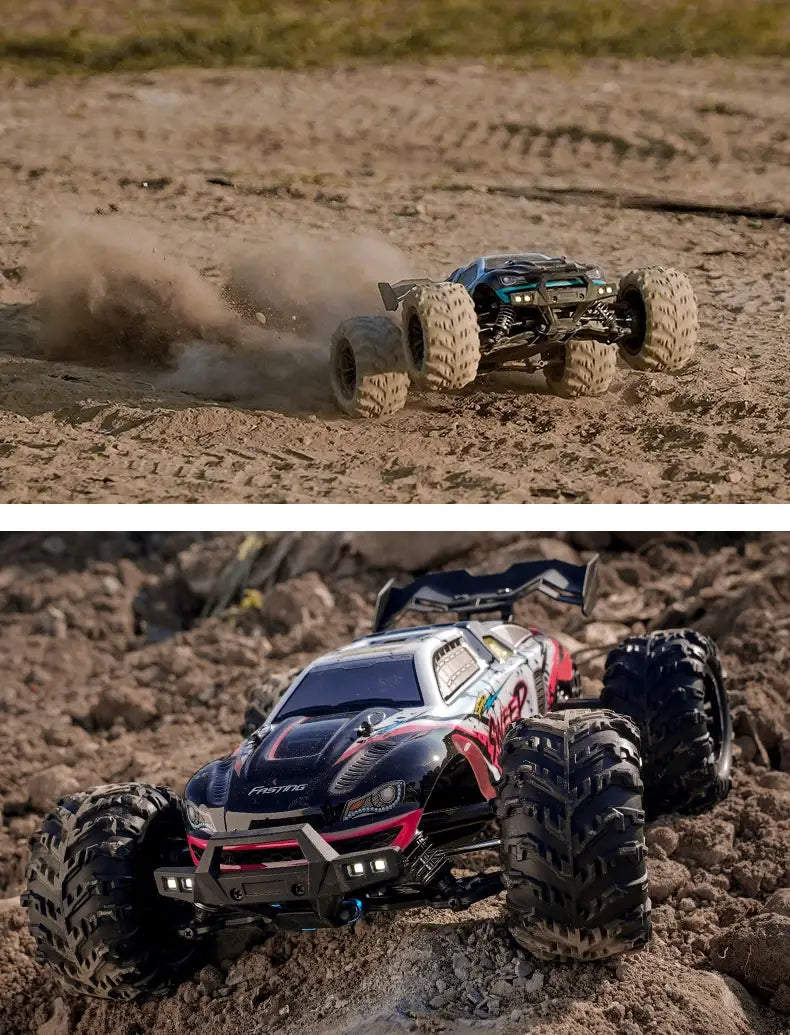 1:16 70 km/h ou 50 km/h 4WD RC carro com controlo remoto LED carros de alta velocidade drift monstro 4x4 camião para crianças vs Wltoys 144001 brinquedos