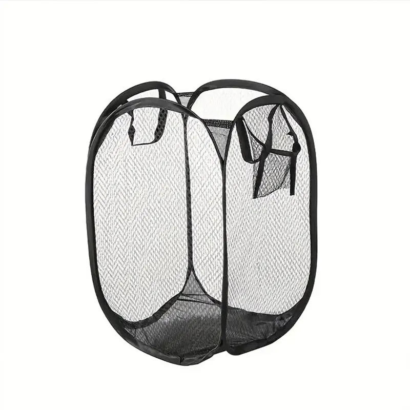 Cesto de roupa dobrável em malha, cesto de roupa suja, cesto dobrável para arrumação de roupa suja, cesto de arrumação de grande capacidade