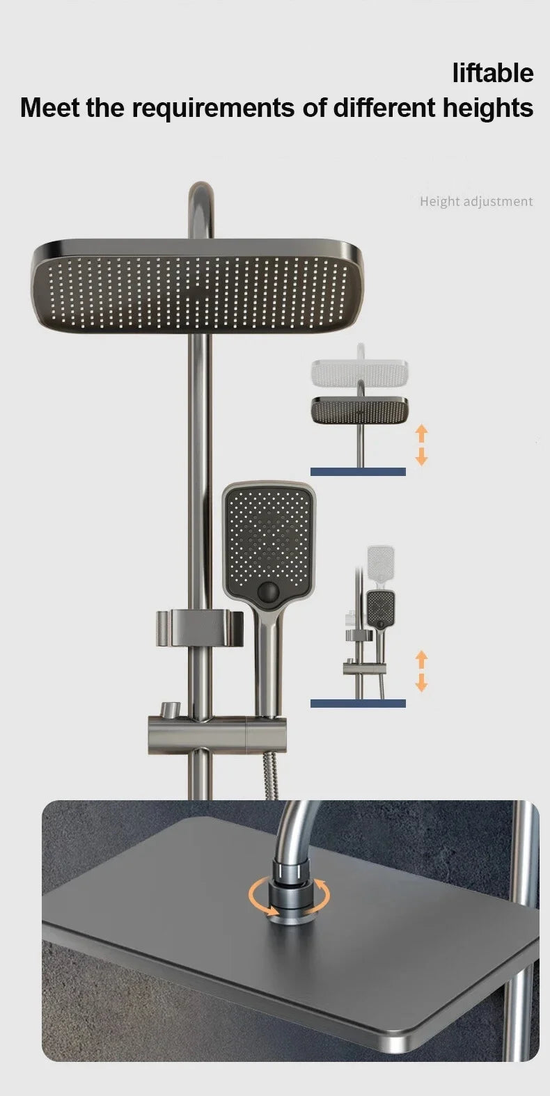 Conjunto de torneiras duche digital com termóstato e visor