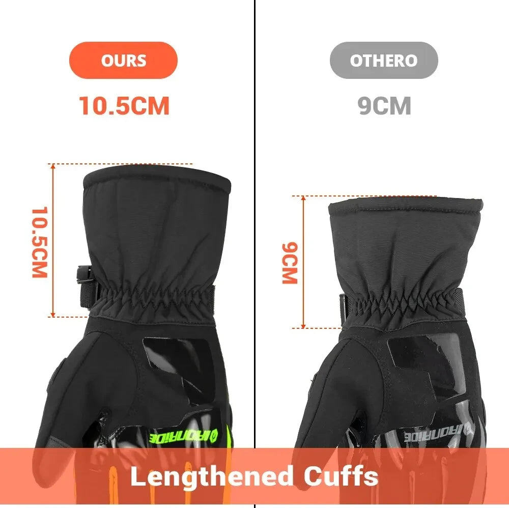 Luvas impermeáveis de moto HEROBIKER unissexo para inverno