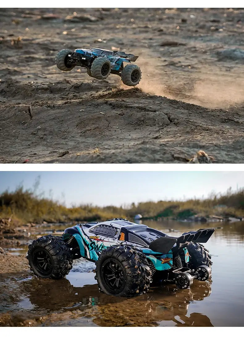 1:16 70 km/h ou 50 km/h 4WD RC carro com controlo remoto LED carros de alta velocidade drift monstro 4x4 camião para crianças vs Wltoys 144001 brinquedos