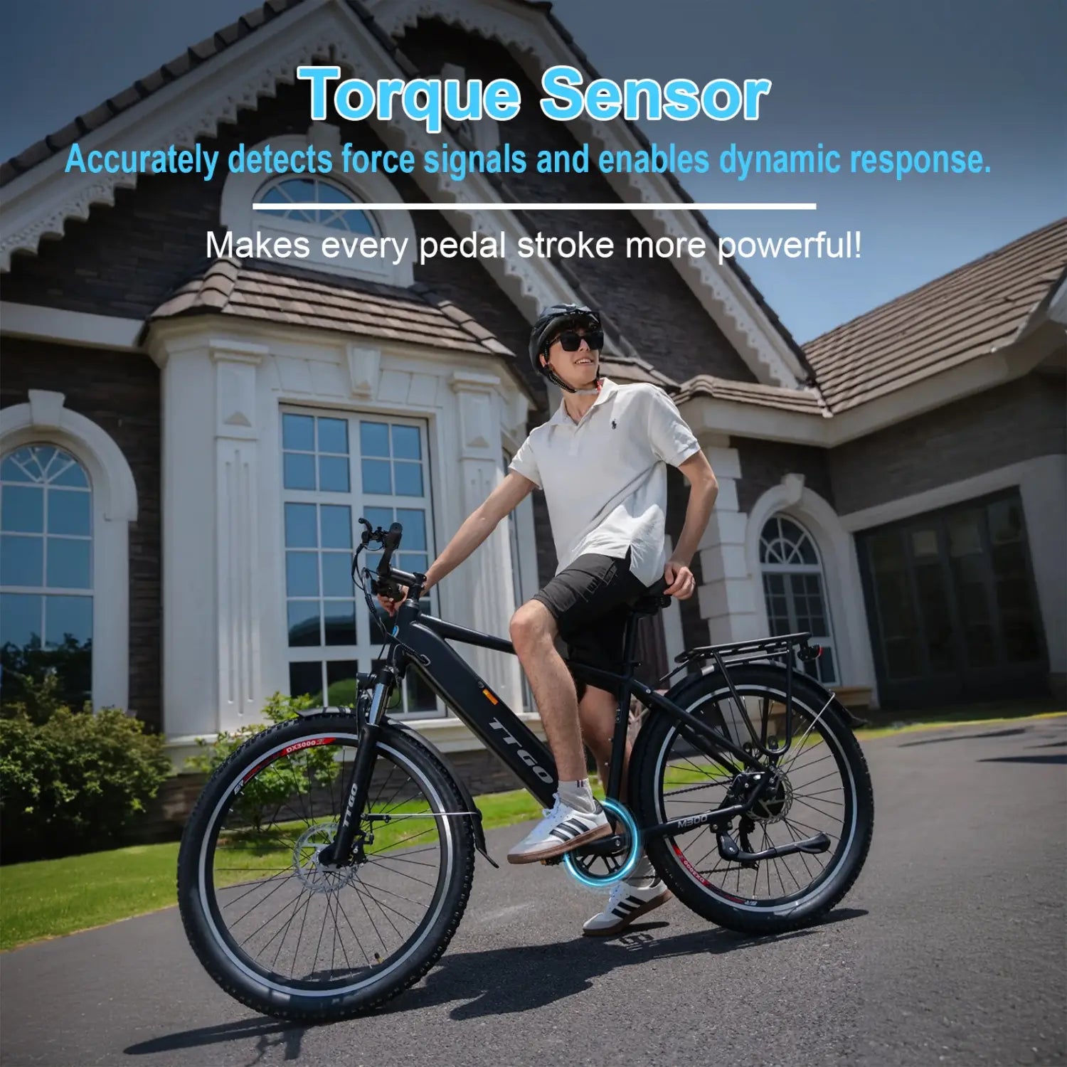 Bicicleta elétrica TTGO M300, pneu de 27,5 polegadas, bicicleta de montanha elétrica, 36V, 20AH, bateria removível, sensor de binário, suspensão, forqueta EBIKE