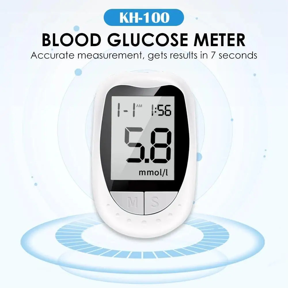 AJC Medidor de Glicose no Sangue Kit de Glicosímetro Teste de Diabetes 50/100 Tiras com Lancetas Açúcar no Sangue Médico Mg/mmol Freestyle Libre