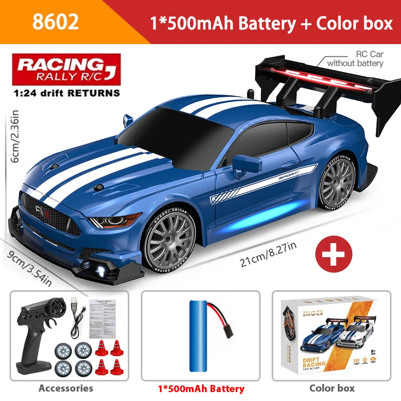 Carro Super Drift RC Mustang 4WD Alta Velocidade para Meninos