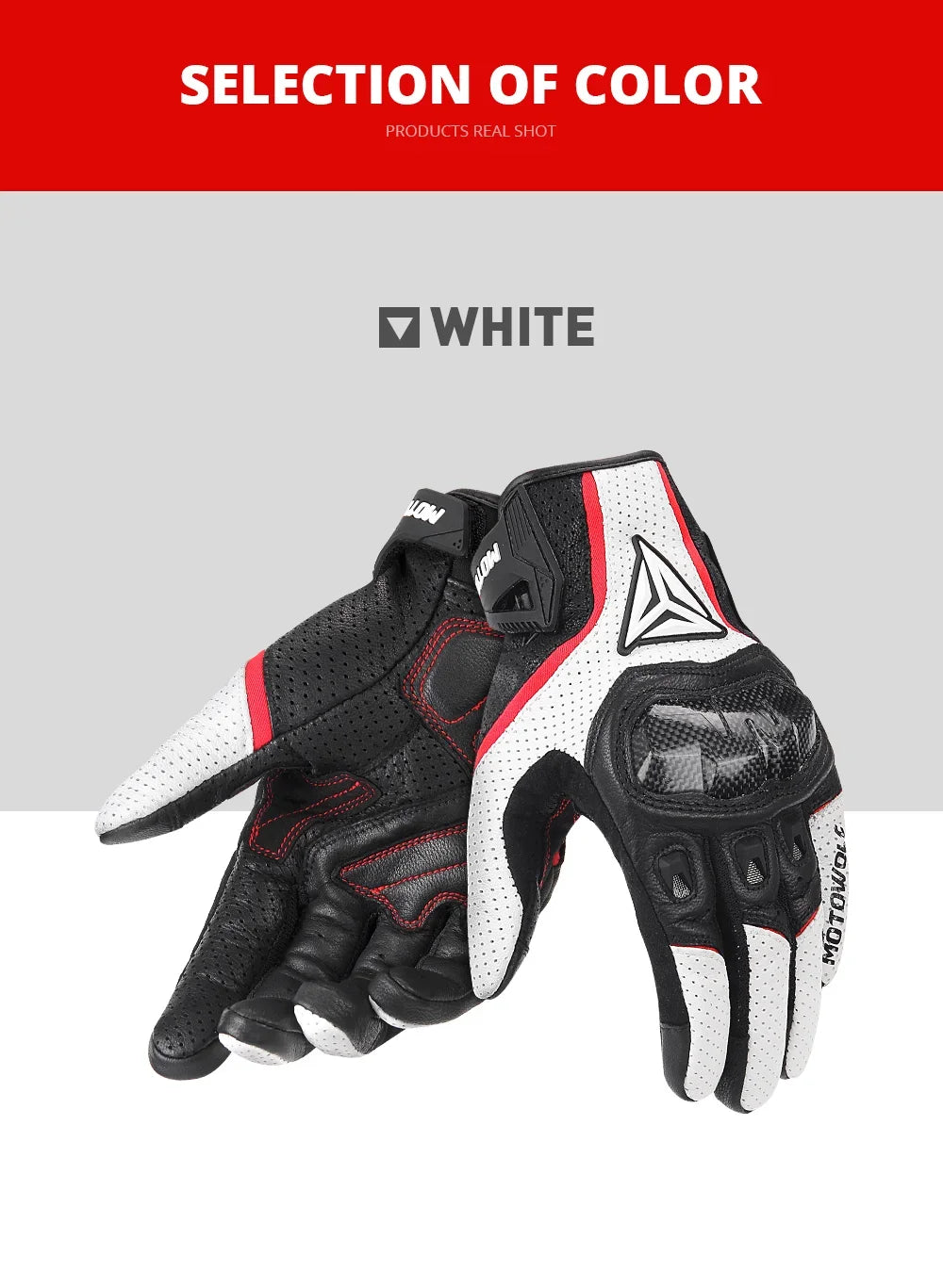 Luvas de moto respiráveis em pele genuína com ecrã táctil, luvas de moto à prova de vento e quentes para conduzir motocross