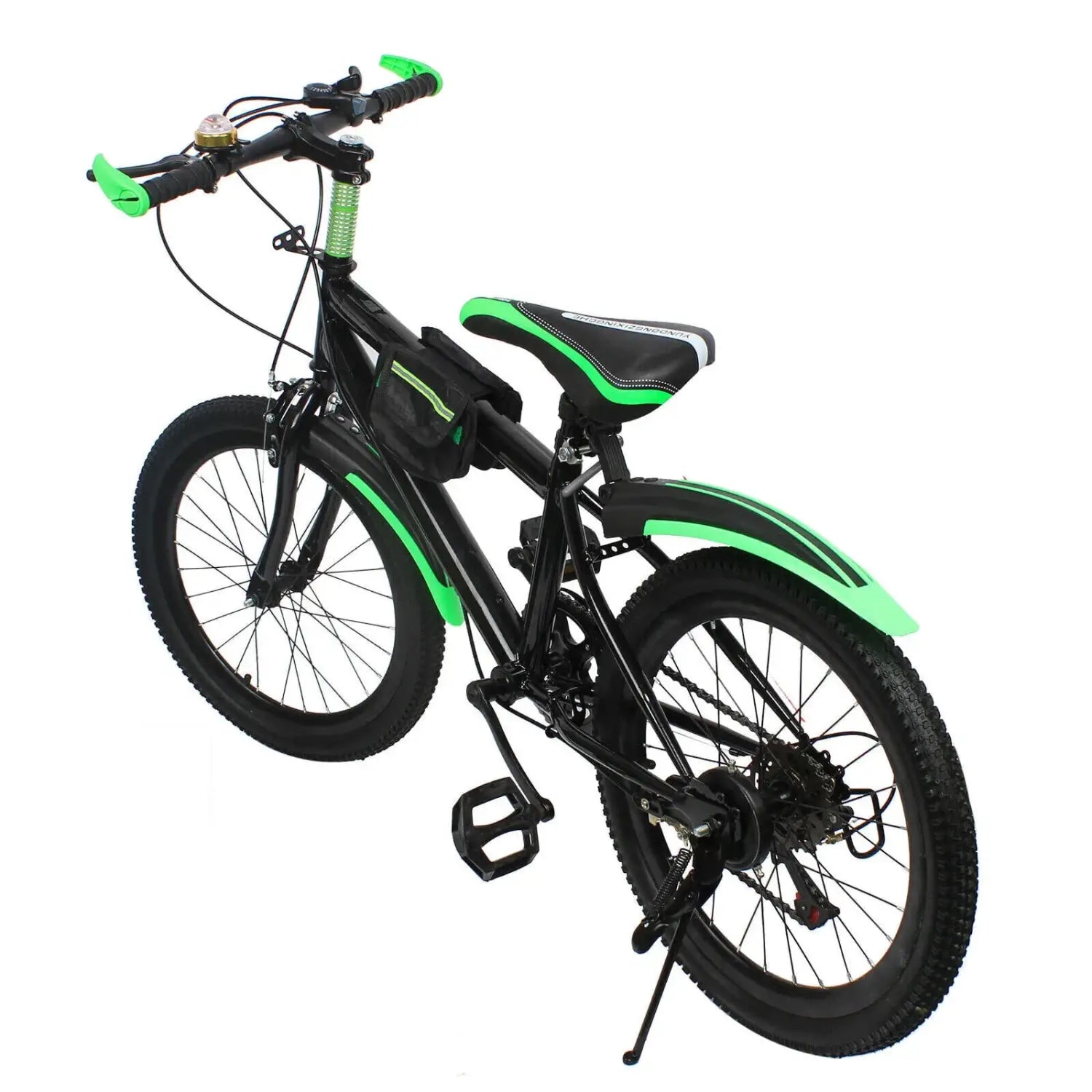 Bicicleta de montanha de 20 polegadas com 7 velocidades, assento ajustável, bicicleta infantil com guarda-lamas, suporte para chaleira, chaleira para meninos e meninas dos 8 aos 13 anos
