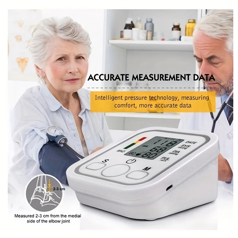 Monitor digital de pressão arterial tipo braço, aparelho de pressão arterial, esfigmomanómetro médico doméstico, tonómetro automático