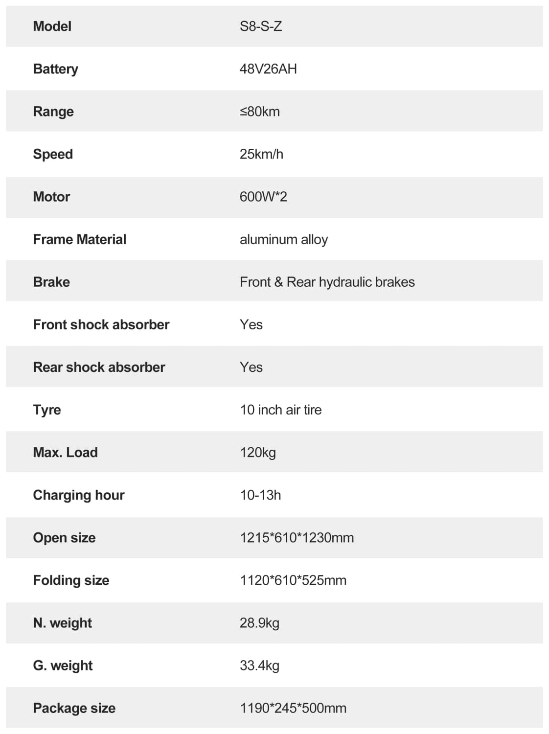 Scooter elétrica Joyor S8-S-Z com pisca, motor de 600 W*2, scooter elétrica para adultos, bateria de 48 V e 26 Ah, pneu de 10 polegadas, para deslocações urbanas