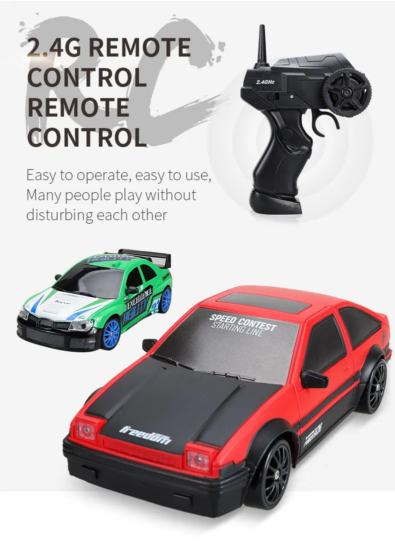 Carro Super Drift RC Mustang 4WD Alta Velocidade para Meninos