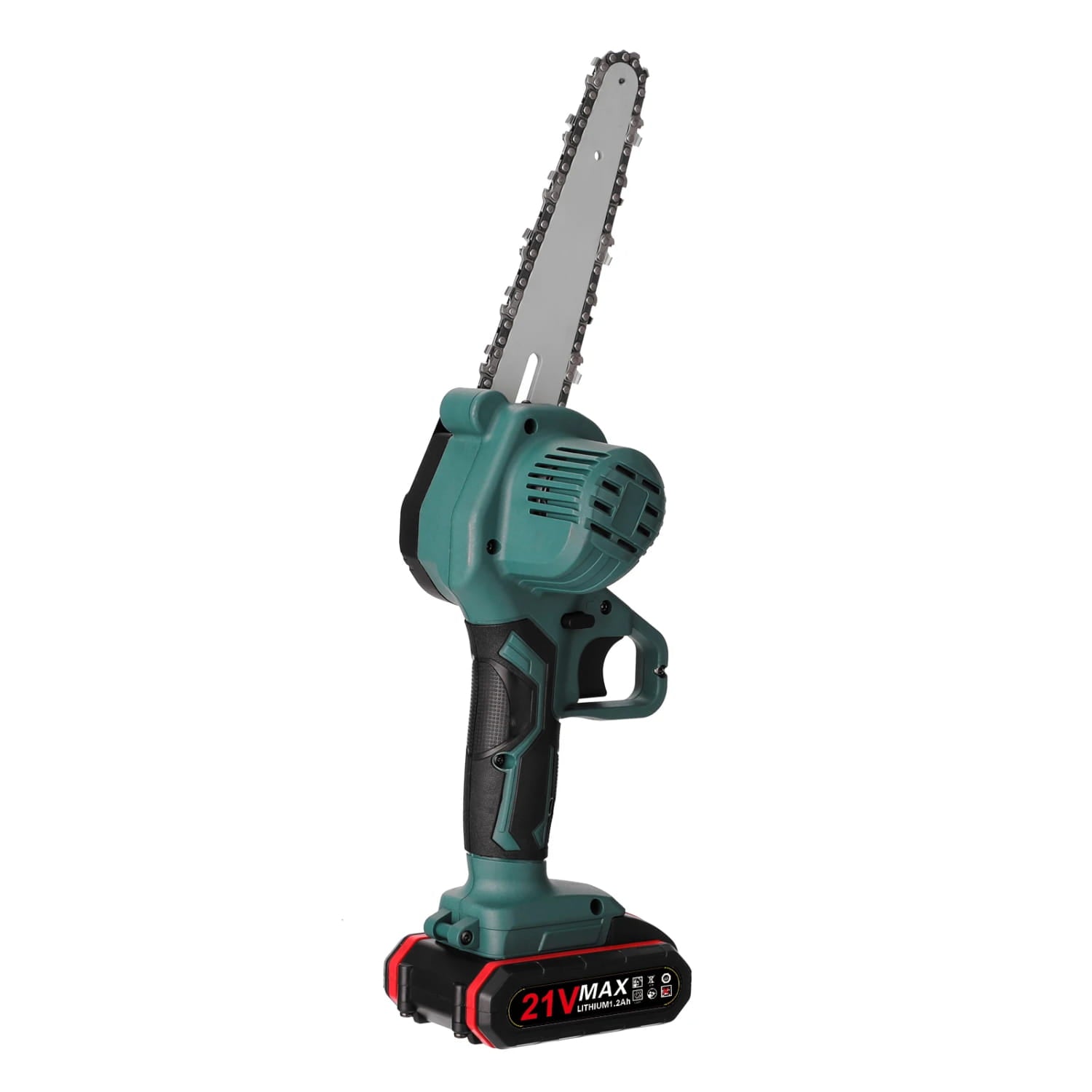 Mini serra de poda elétrica portátil 21V 1200mAh cabo ergonómico durável motosserra portátil baixo ruído para ramos de árvores pátio
