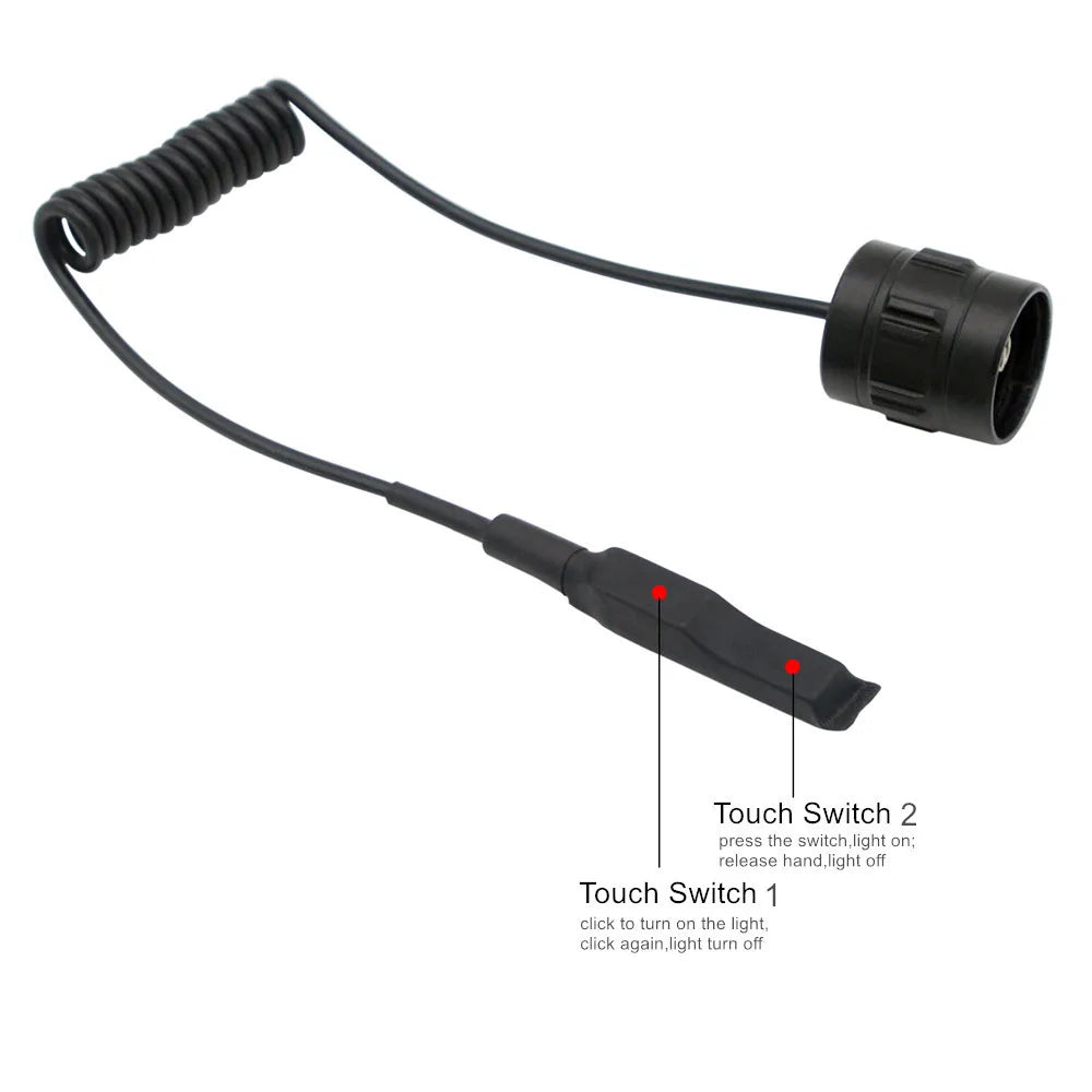 Lanterna tática de caça LED recarregável por USB à prova de água, conjunto profissional de luzes noturnas para tiro
