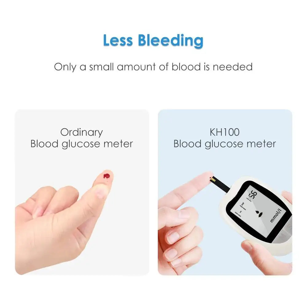 AJC Medidor de Glicose no Sangue Kit de Glicosímetro Teste de Diabetes 50/100 Tiras com Lancetas Açúcar no Sangue Médico Mg/mmol Freestyle Libre