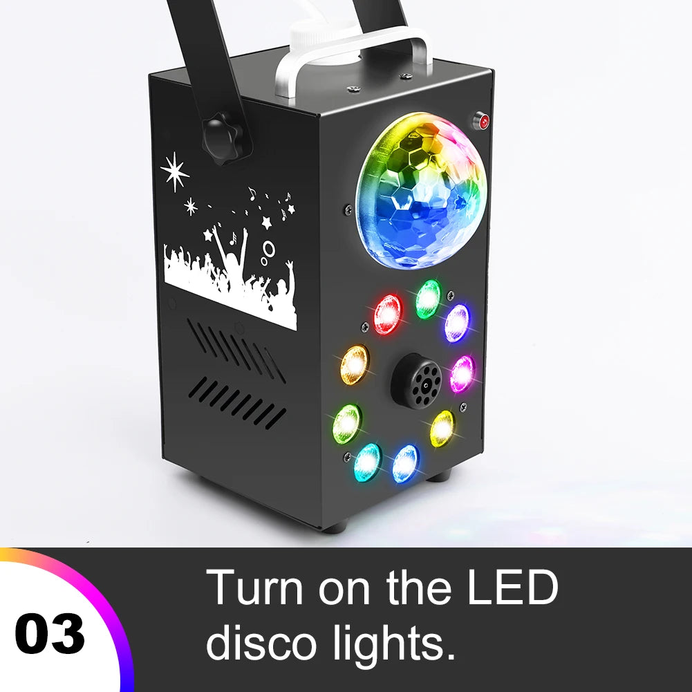 Máquina de fumo e nevoeiro Datewink 700W, 9 LEDs RGB, luzes de palco, efeito, controlo remoto, ejetor de nevoeiro para discoteca, DJ, festa de Natal, casamento