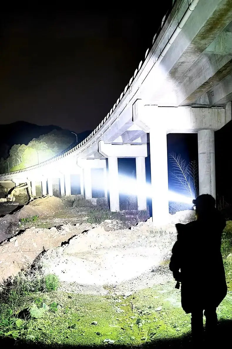 Farol LED ultra potente 350000000 Super brilhante 4000M Lanterna de cabeça recarregável Farol de caça e pesca 18650