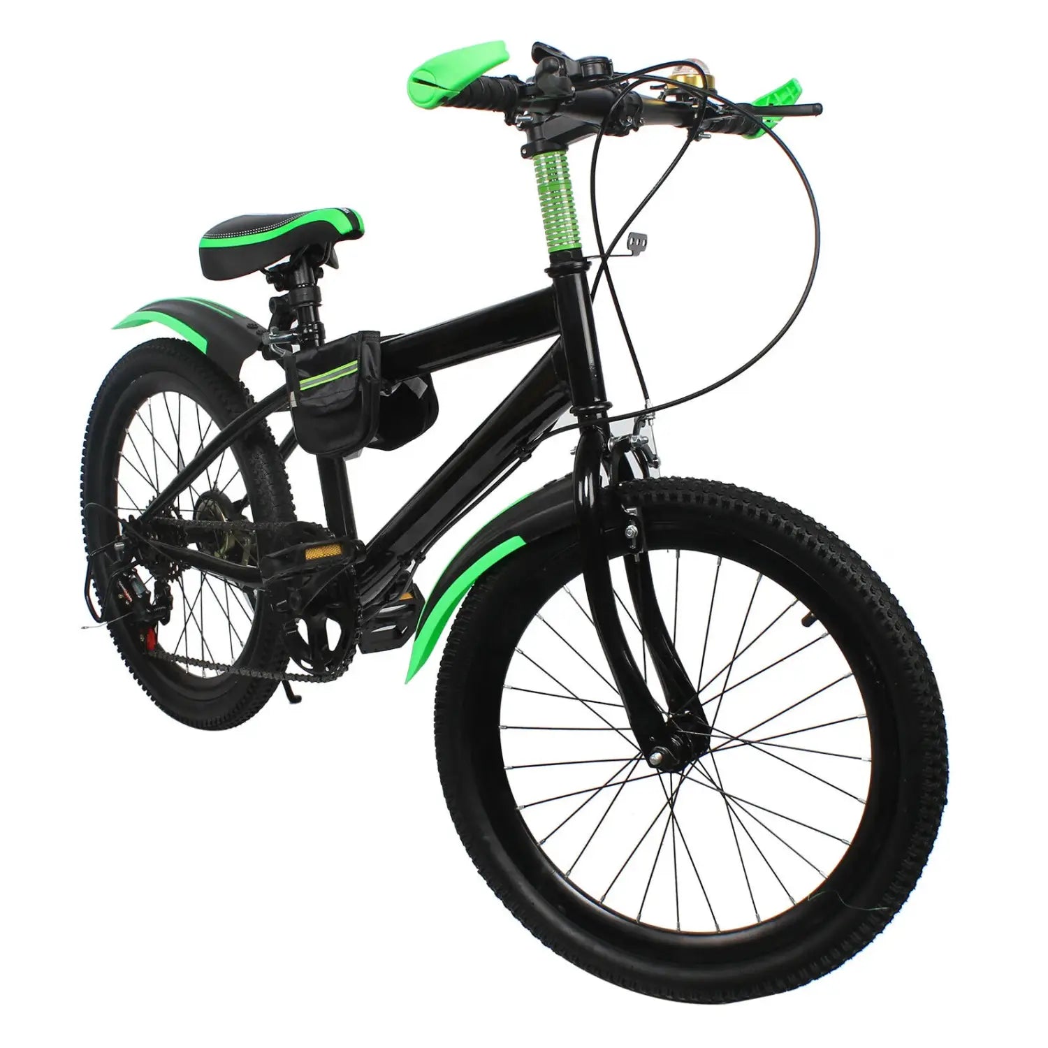 Bicicleta infantil de 20" com 7 velocidades, travões de disco duplos, bicicleta infantil unissexo com altura ajustável para BTT, para meninos e meninas