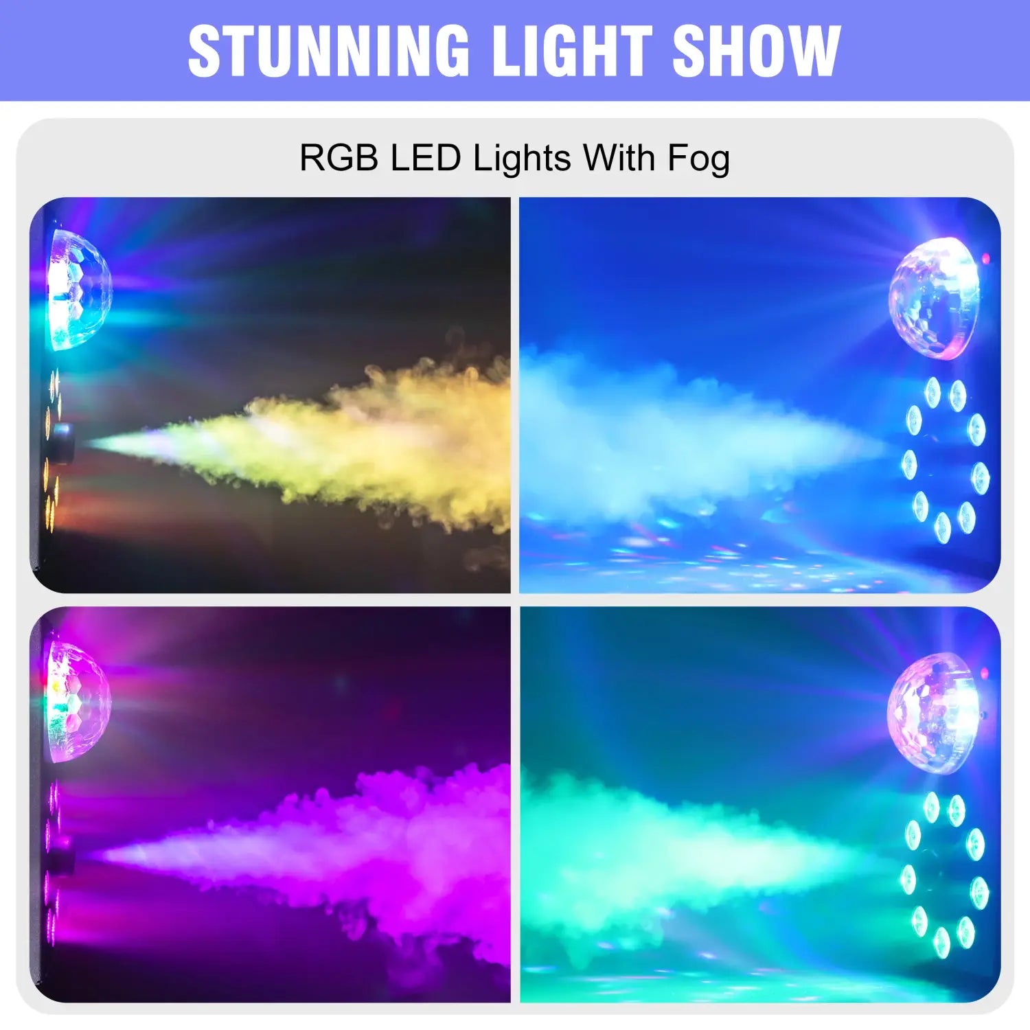 Máquina de fumo e nevoeiro Datewink 700W, 9 LEDs RGB, luzes de palco, efeito, controlo remoto, ejetor de nevoeiro para discoteca, DJ, festa de Natal, casamento