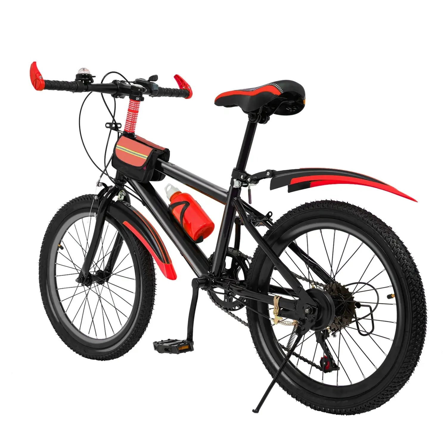 Bicicleta infantil de 20" com 7 velocidades, travões de disco duplos, bicicleta infantil unissexo com altura ajustável para BTT, para meninos e meninas