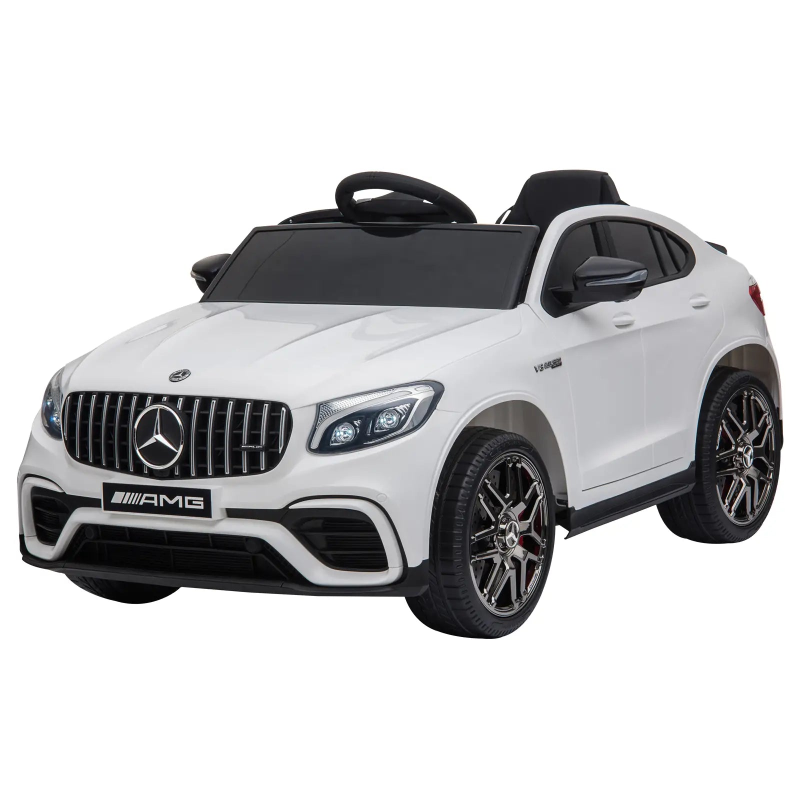 Carro Elétrico Mercedes AMG 12V para Crianças com Controlo Remoto Branco