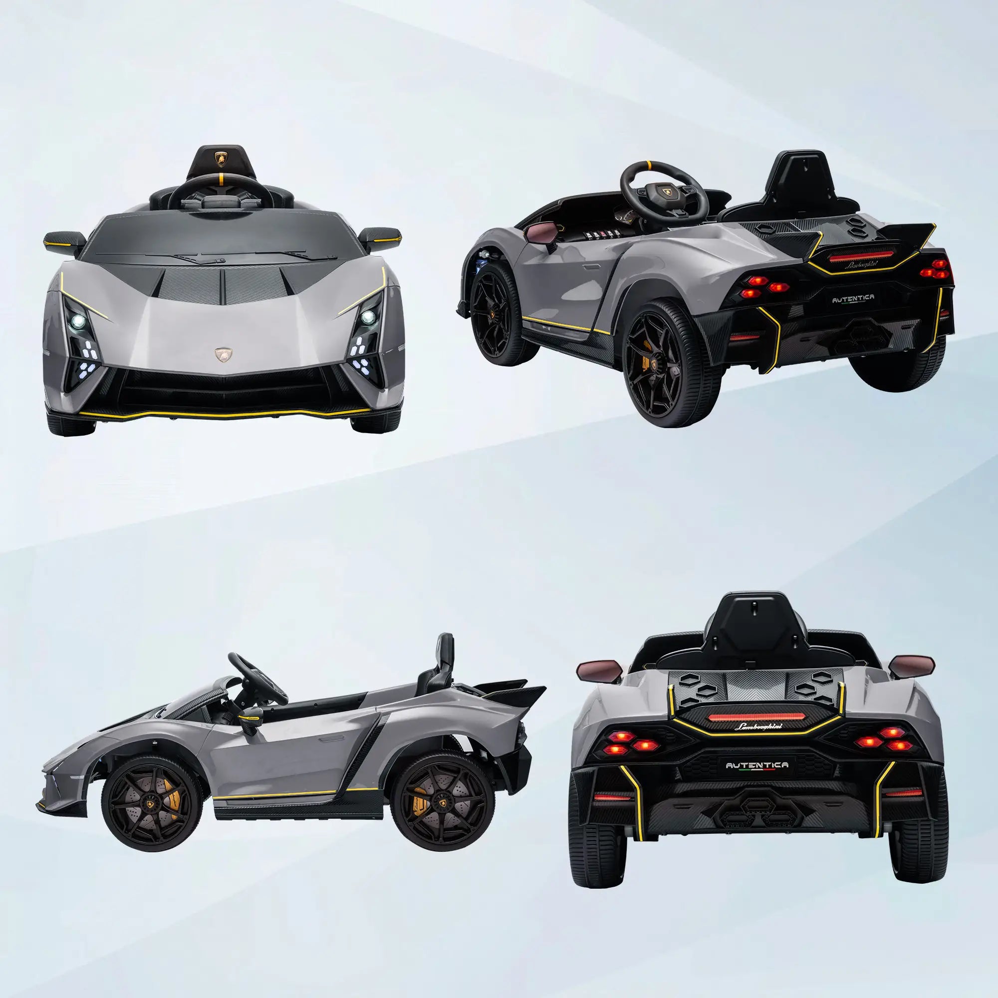 Carro Elétrico para Crianças Lamborghini 12V Controlo Remoto Faróis Buzina Arranque Lento e Música MP3 114,5x64x45,5 cm Rosa