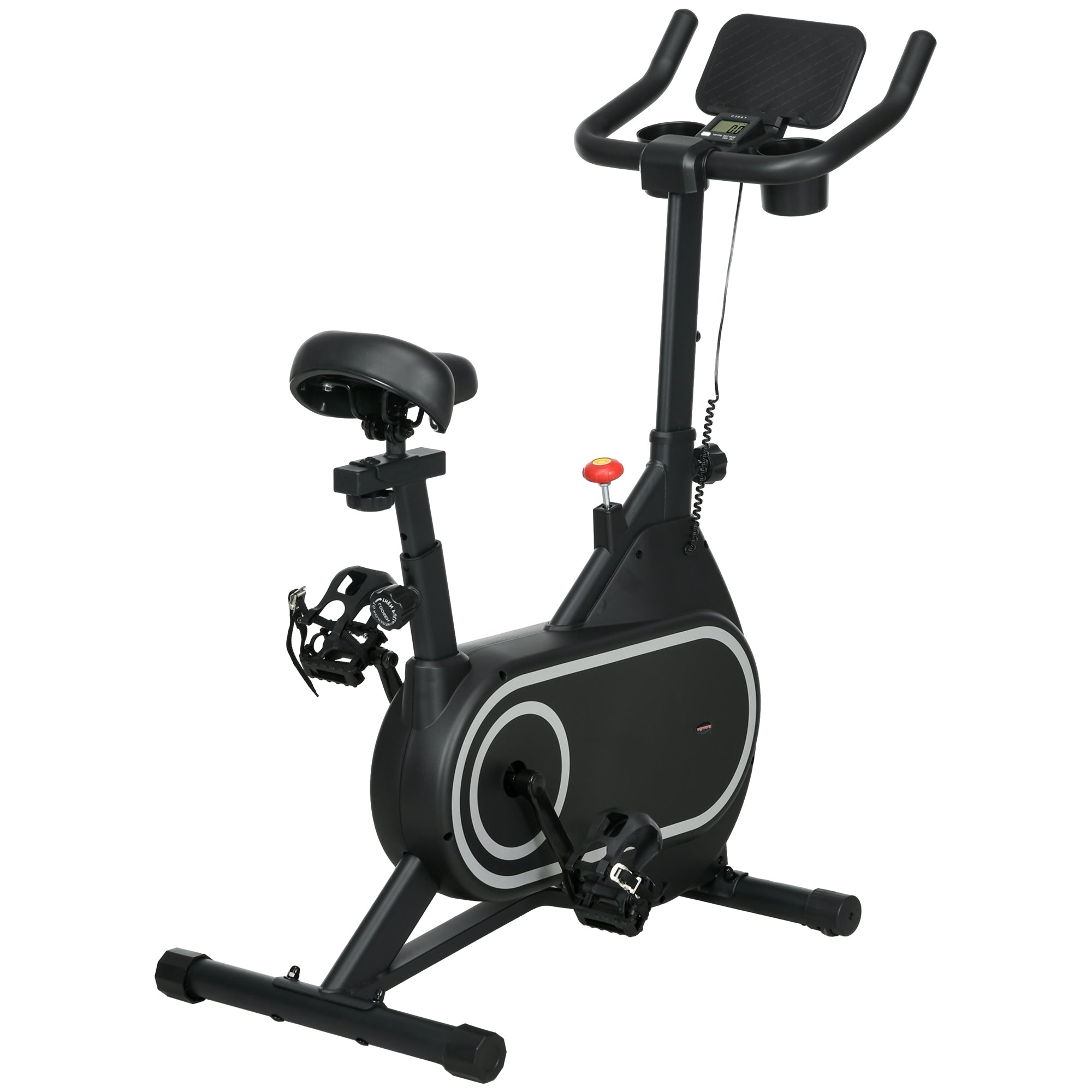 Bicicleta Estática com Resistência Ajustável e Ecrã LCD Preto