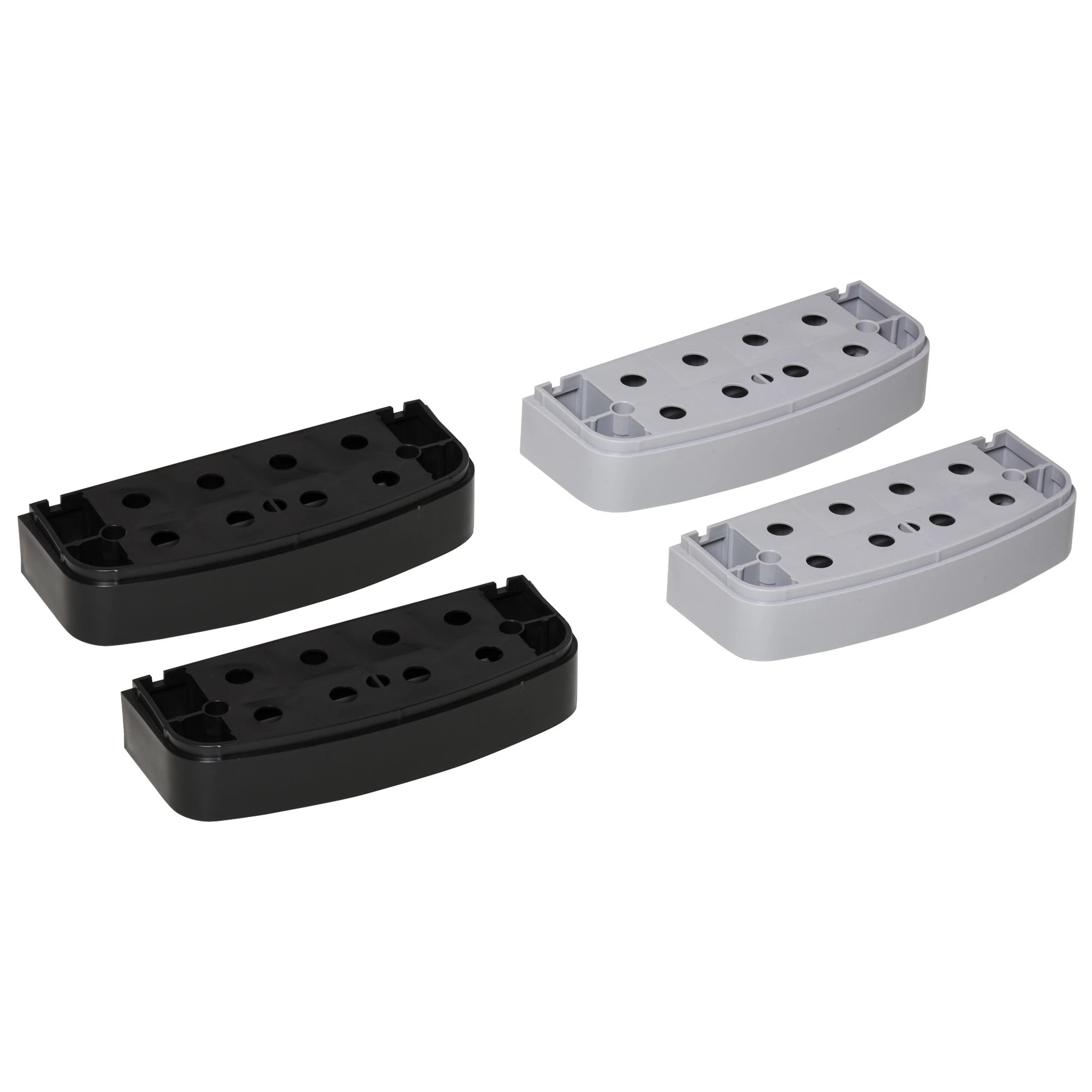 Step para Exercício Aeróbico Plataforma Step com Altura Ajustável em 3 Níveis com Carga Máxima 150kg para Exercício em Academia Casa 80x31x10-20cm Preto e Branco