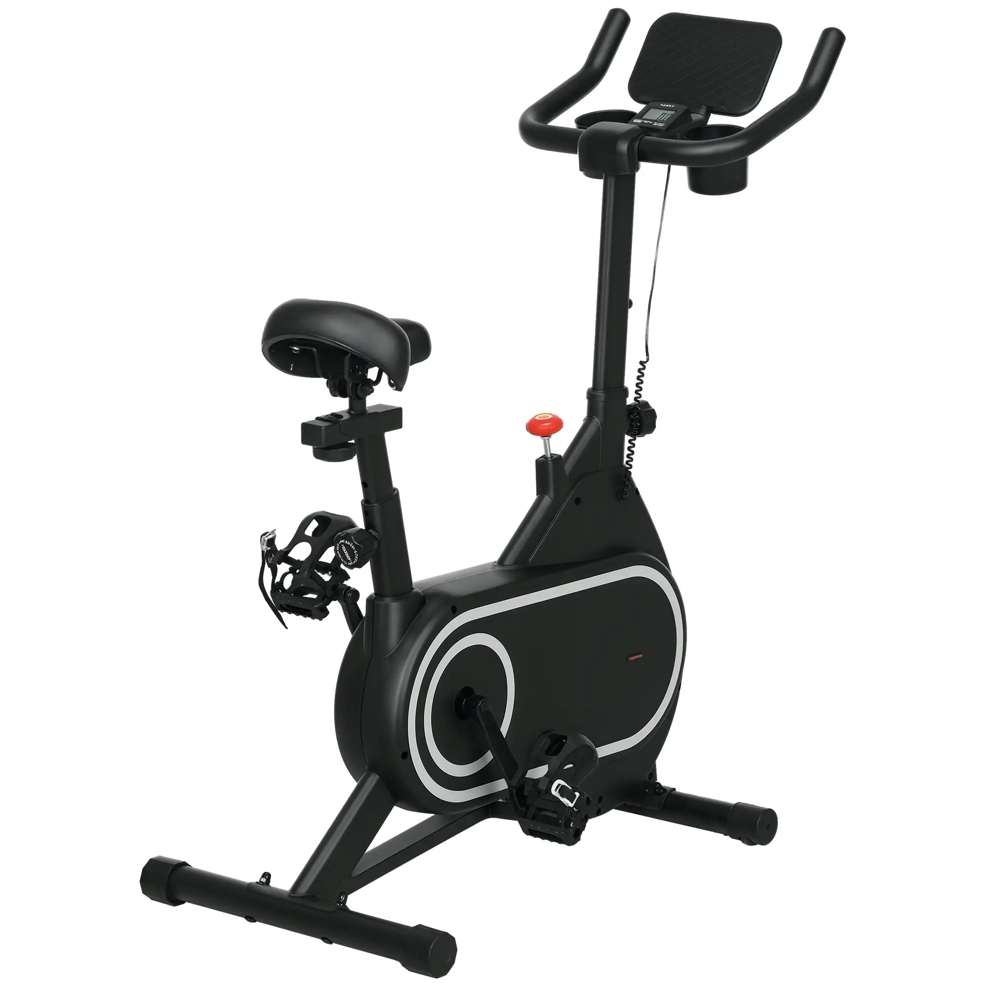 Bicicleta Estática com Resistência Ajustável e Ecrã LCD Preto