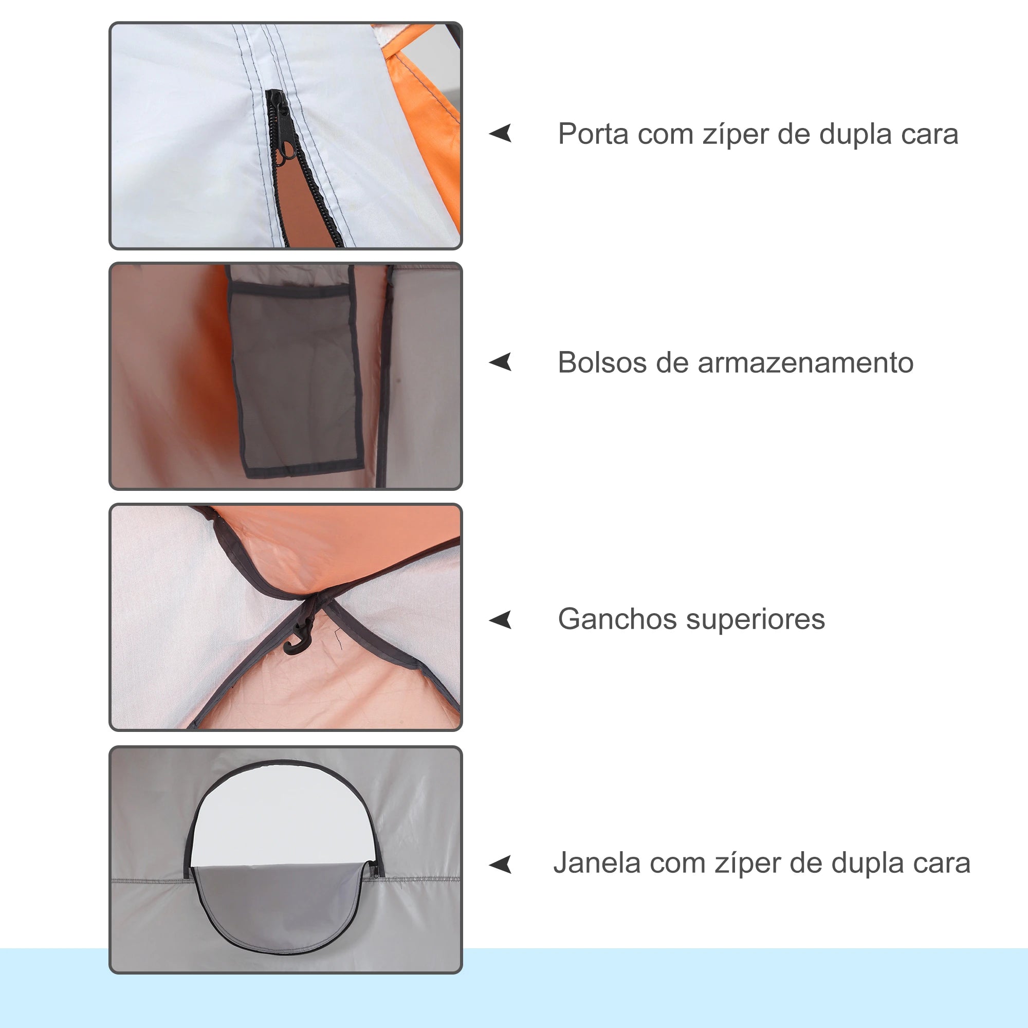Tenda de Duche Campismo Portátil Privacidade para Casa de Banho