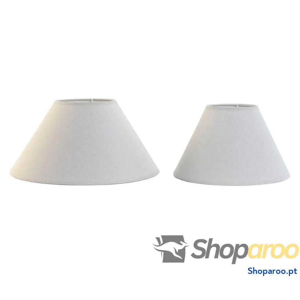 Abajur Home ESPRIT Linho Metal 45 x 45 x 21 cm (2 Unidades)