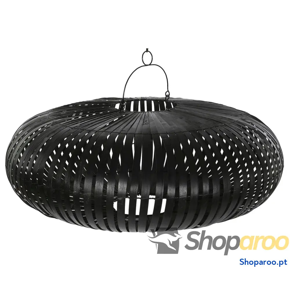Abajur Home ESPRIT Preto Bambu 80 x 80 x 30 cm
