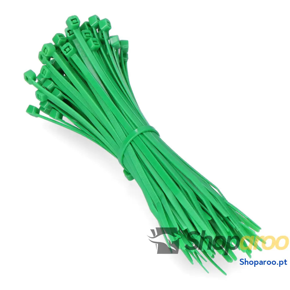 Abraçadeiras de Nylon Fischer Verde 15 cm (100 Unidades)