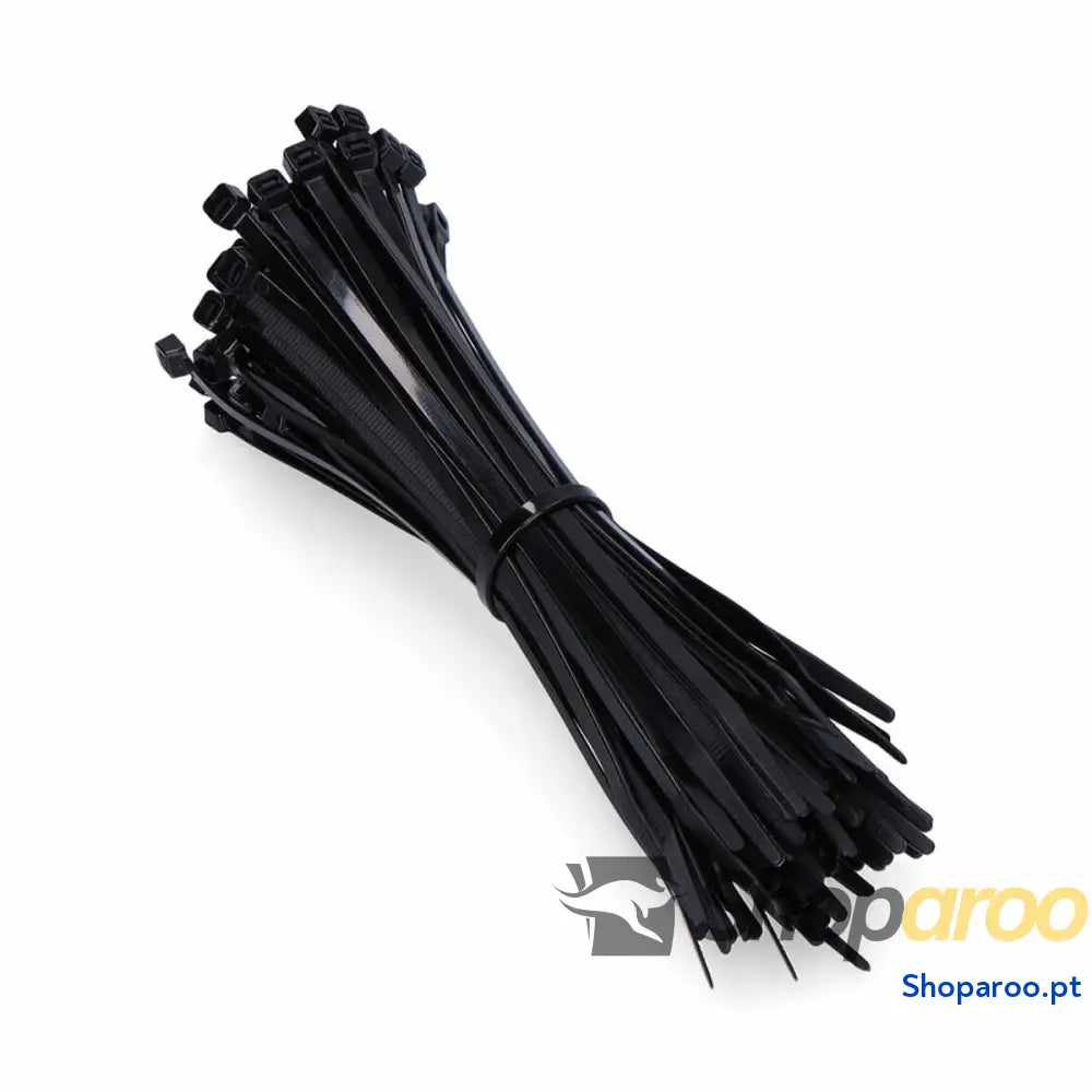 Abraçadeiras de Nylon Fischer UBN Preto 28 cm (100 Unidades)