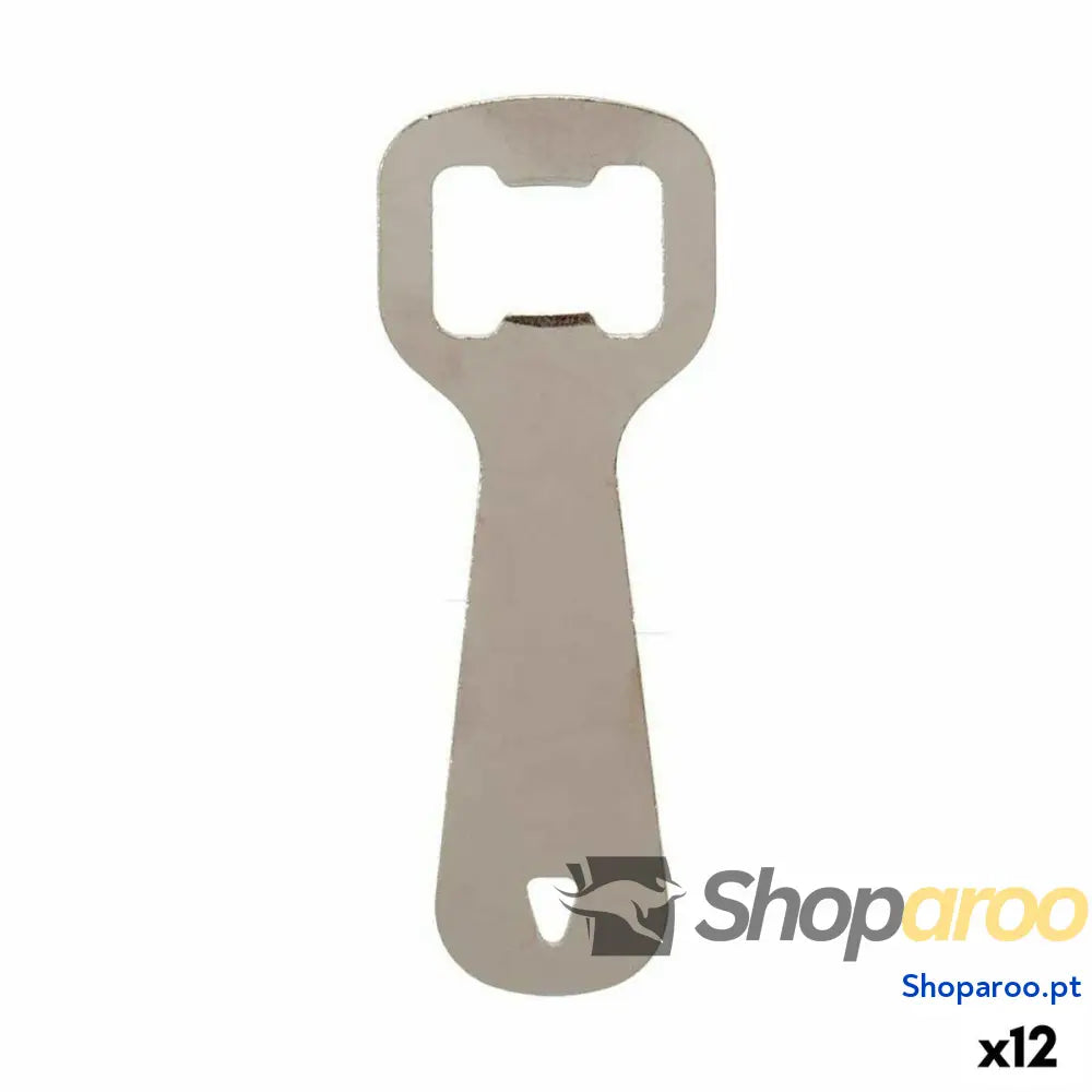 Abre-garrafas Kinvara 04325-1 Prateado Aço inoxidável 11 x 4 x 0,5 cm (12 Unidades)