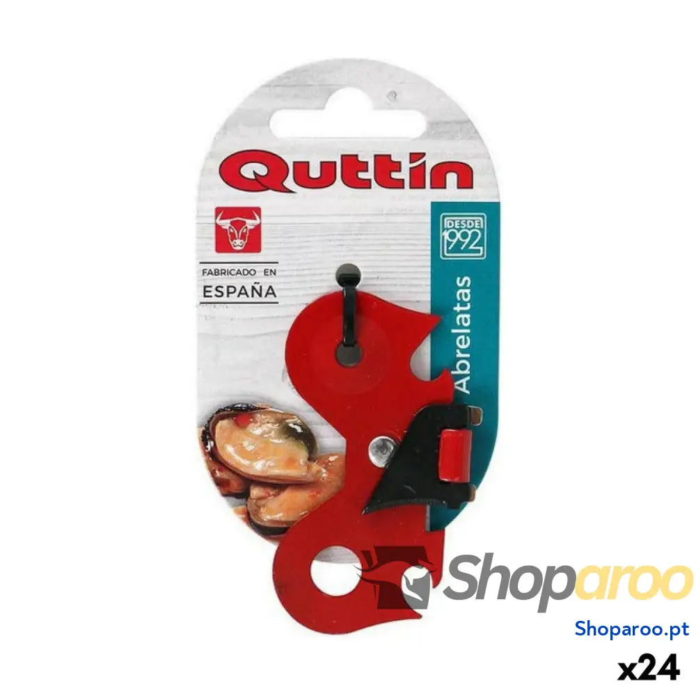 Abre-latas Quttin Vermelho Borboleta Dobrável 7 x 4 x 0,3 cm (24 Unidades)
