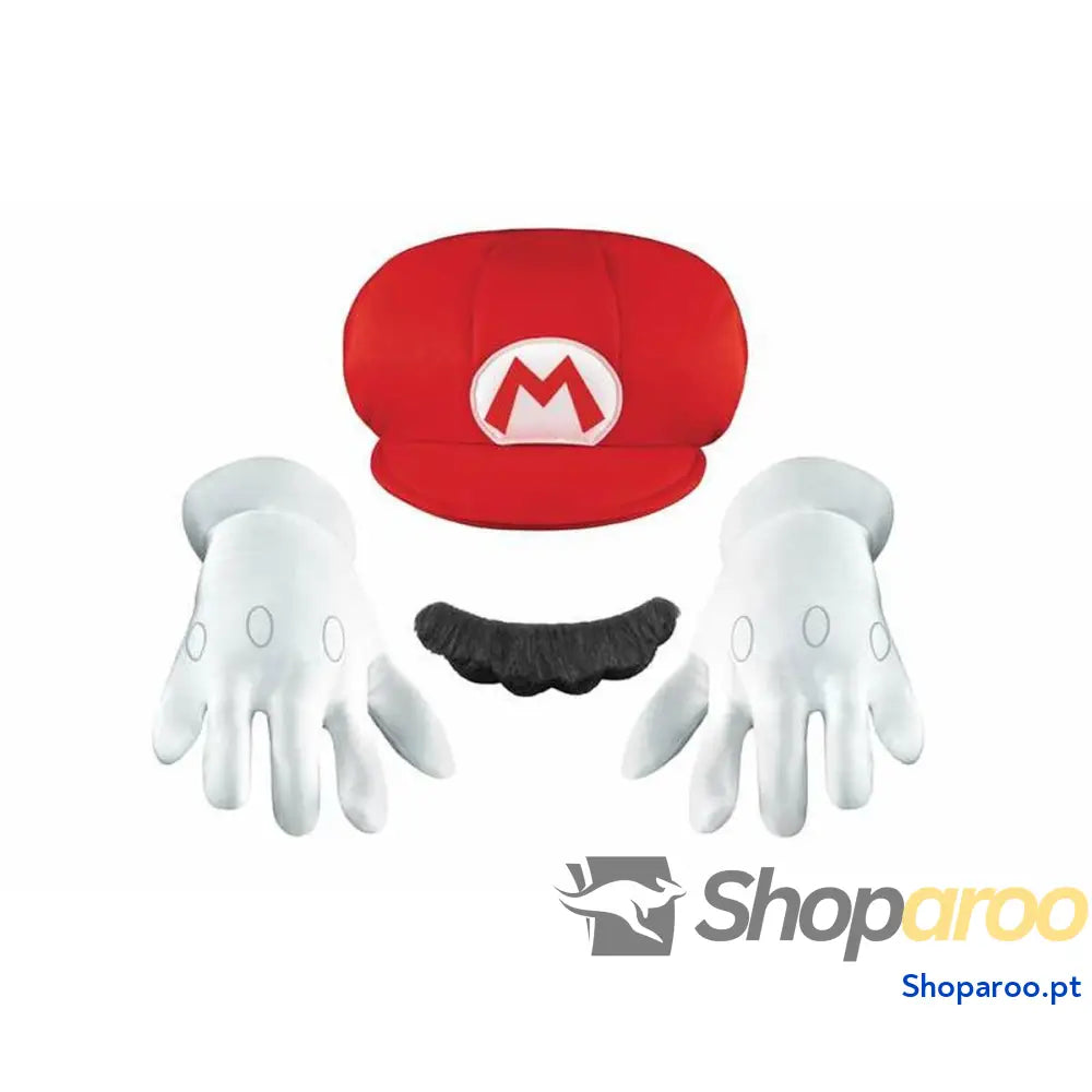 Acessório para Fantasia Super Mario Kit 4 Peças