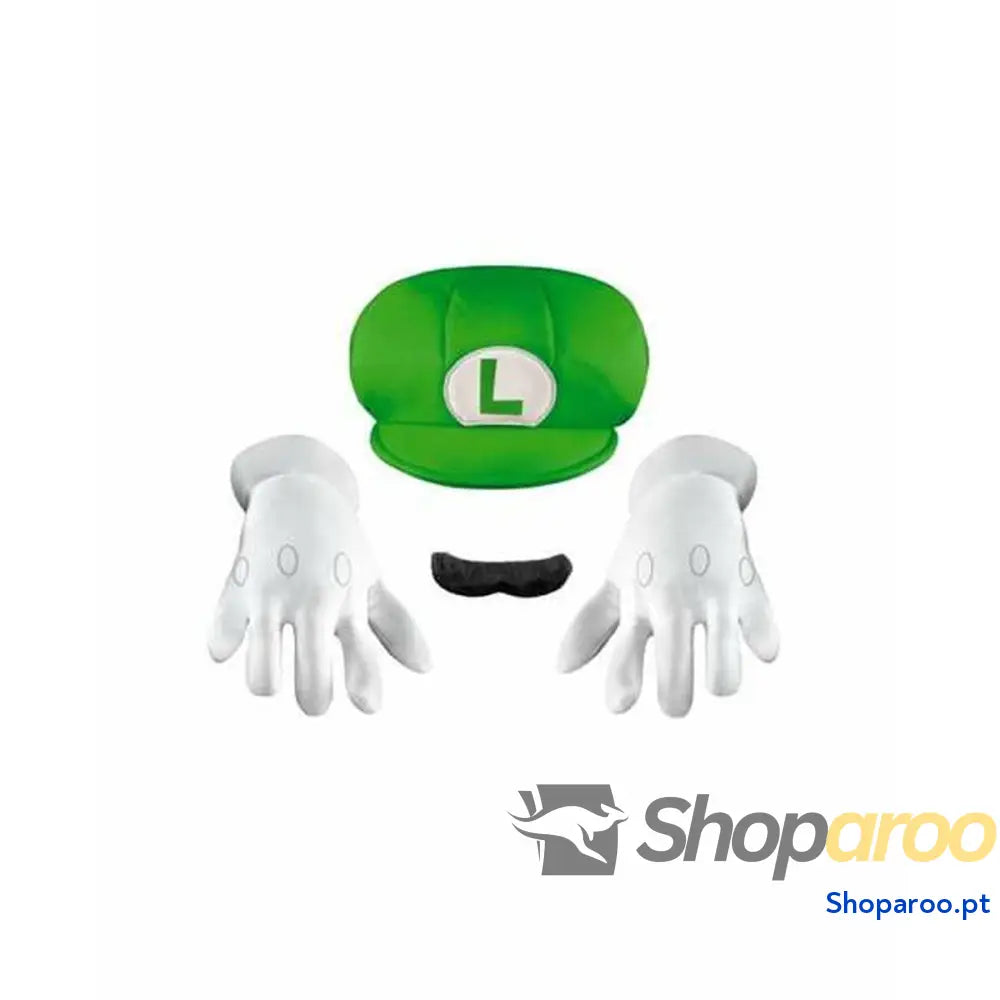 Acessório para Fantasia Super Mario Kit Luigi 4 Peças