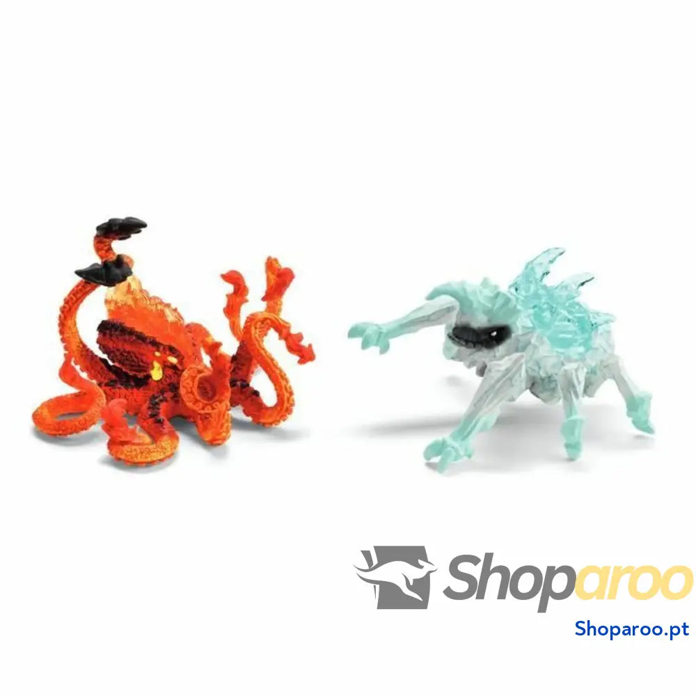 Acessórios para Casa de Bonecas Schleich Lava Octopus vs Ice Bug Duo