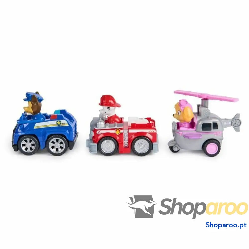Acessórios para Casa de Bonecas Spin Master PACK DE 3 VEHÍCULOS FRICCIÓN RETRO Paw Patrol Vermelho