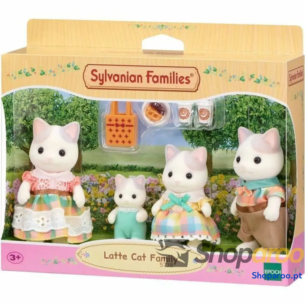 Acessórios para Casa de Bonecas Sylvanian Families 5738 Latte Cat Family