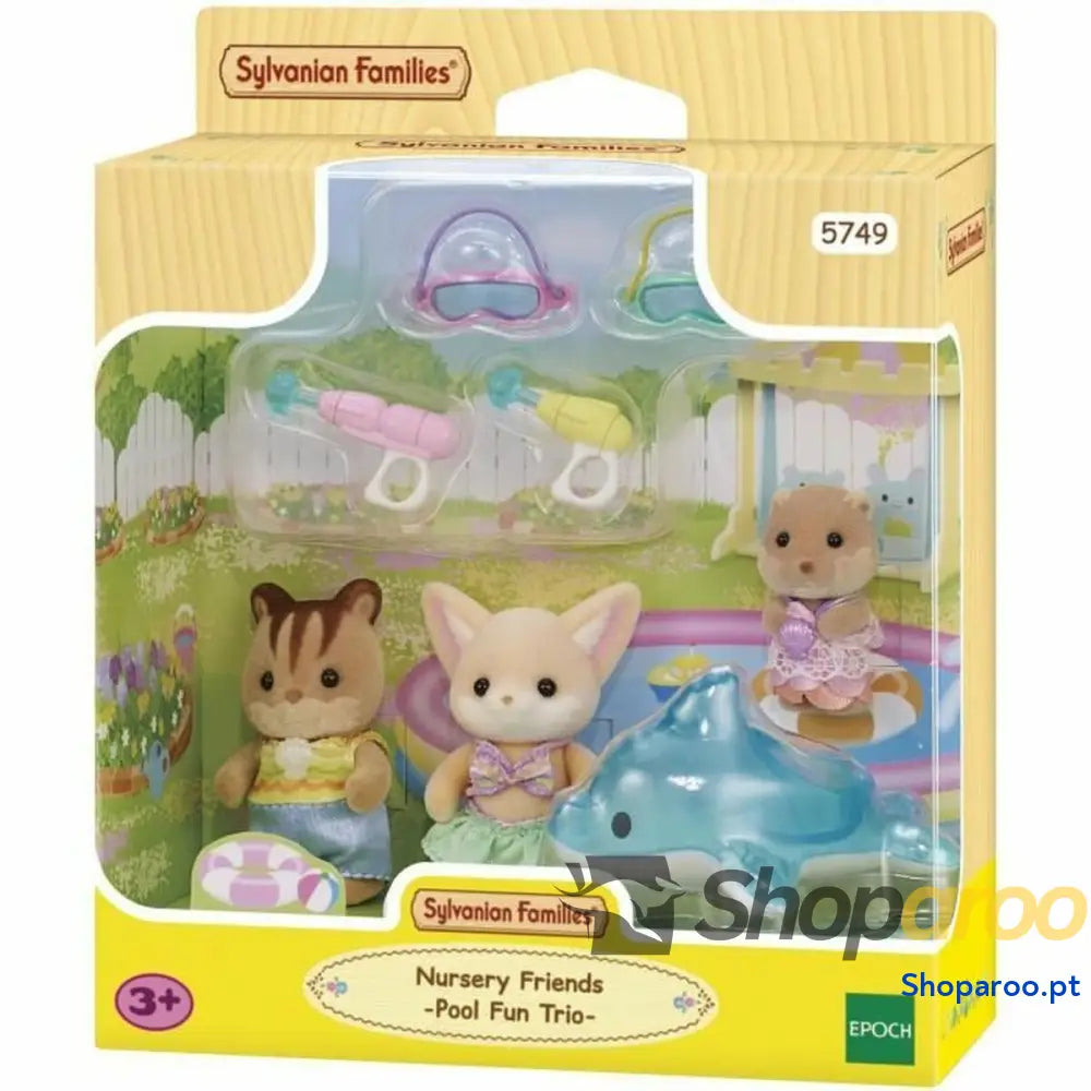 Acessórios para Casa de Bonecas Sylvanian Families 5749 Nursery Friends Pool Fun trio