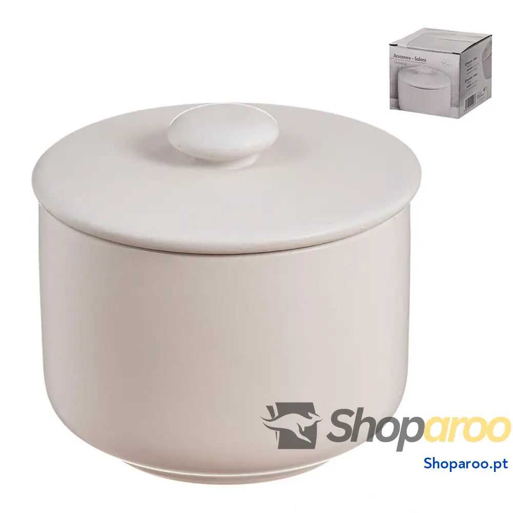Açucareiro Kozina Branco Cerâmica Ø 9,5 x 8,5 cm