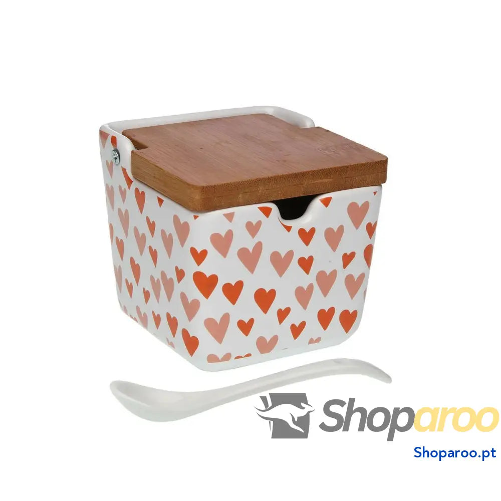 Açucareiro Versa Amore Cerâmica 8,8 x 8,5 cm