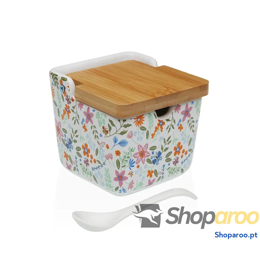 Açucareiro Versa Cerâmica 8,8 x 8,5 cm Bloemen