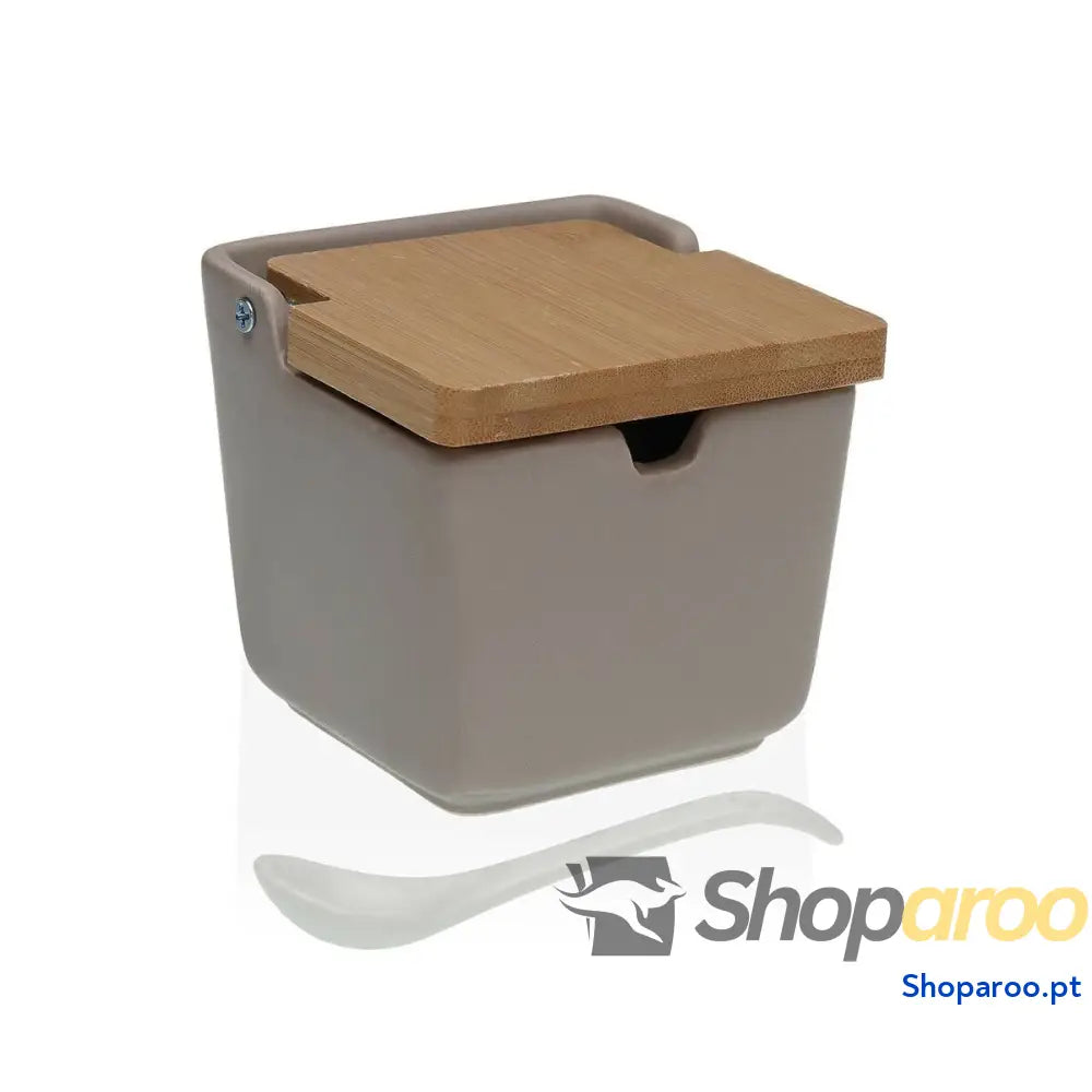 Açucareiro Versa Cinzento 8,8 x 8,5 cm Cerâmica