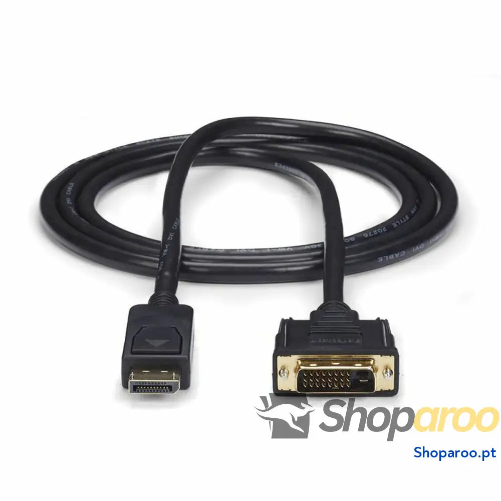 Adaptador DisplayPort para adaptador DVI Startech DP2DVI2MM6           (1,8 m) Preto 1.8 m