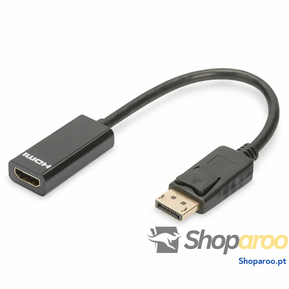 Adaptador DisplayPort para HDMI Digitus AK-340400-001-S Preto 15 cm