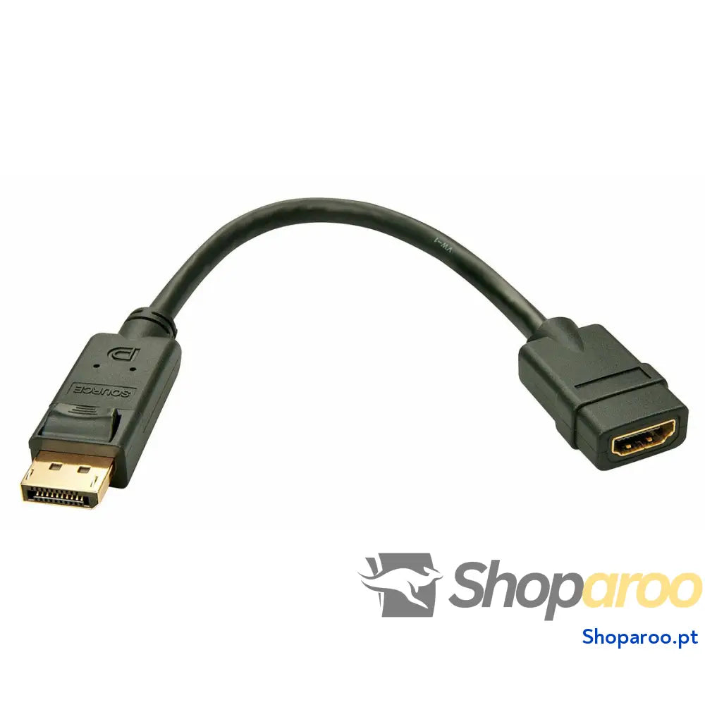 Adaptador DisplayPort para HDMI LINDY 41005 Preto 15 cm