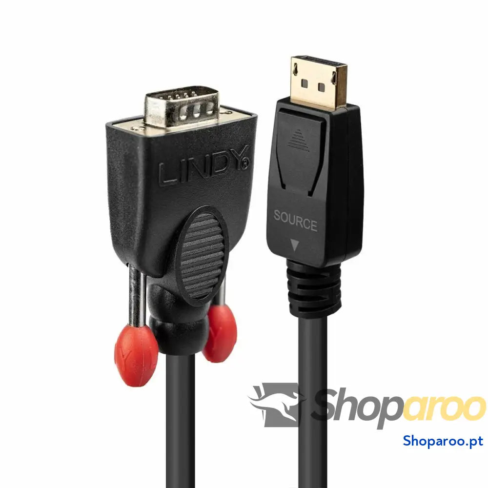Adaptador DisplayPort para VGA LINDY 41941 Preto 1 m