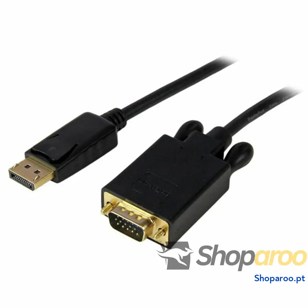 Adaptador DisplayPort para VGA Startech DP2VGAMM6B           (1,8 m) Preto 1.8 m
